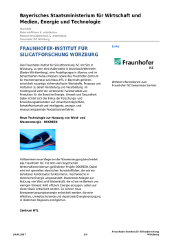 Fraunhofer-Institut für Silicatforschung Würzburg: Rohstoffstrategie