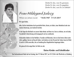 Frau Hildegard Jodocy - Grenz-Echo
