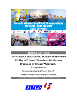 Notice of Race - International Windsurfing Association