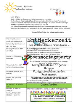 Halbjahresprgramm - Willkommen im Franziskus