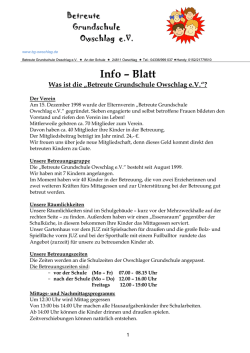 Informationsblatt BGO. - Betreute Grundschule Owschlag