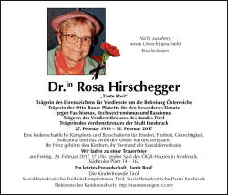 Dr.in Rosa Hirschegger