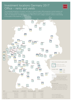 Investment locations Germany 2017 Office &ndash; rents and yields