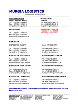 Durchwahlliste - MURGIA LOGISTICS