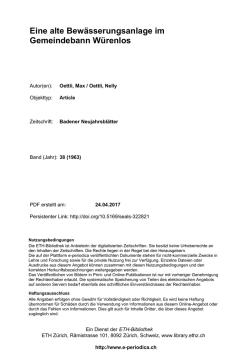 Eine alte Bew&auml;sserungsanlage im Gemeindebann - E