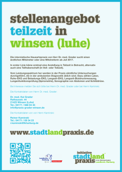 stellenangebot teilzeit in winsen (luhe)