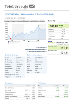 CONTINENTAL Aktienanleihe 8.5% 2018/06 (BNP)