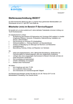 Mitarbeiter IT Service (m/w)