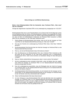 Drucksachen allgemein - Nieders&auml;chsischer Landtag