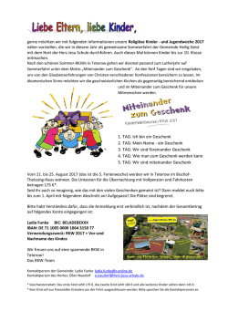Informationen - Katholische Kirchengemeinde Heilig Geist Berlin