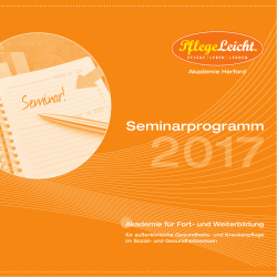 Seminarprogramm 2017 -