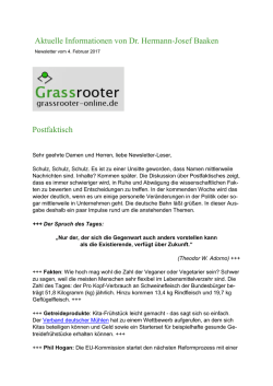Newsletter - Grassrooter