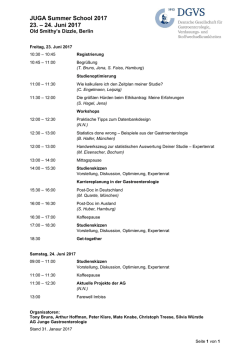 JUGA Summer School 2017 23. – 24. Juni 2017