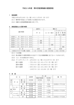 平成29年度 野外恐竜博物館の運営要領