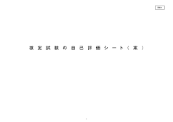 検 定 試 験 の 自 己 評 価 シ ー ト （ 案 ）