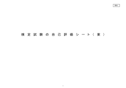 検 定 試 験 の 自 己 評 価 シ ー ト （ 案 ）