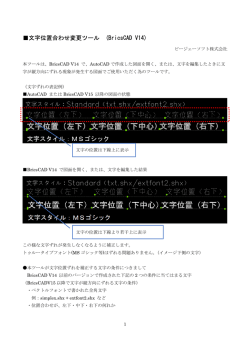 文字位置合わせ変更ツール (BricsCAD V14)