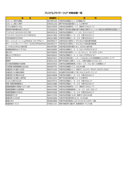 プレミアムフライデーフェア 対象店舗一覧