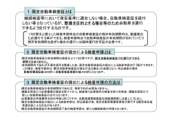 1．限定自動車検査証とは 継続検査等において保安基準に適合しない