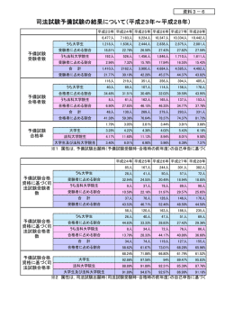 資料3-6 予備試験の結果について（平成23年～平成28年） （PDF:74KB）