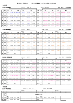 《新川小学校会場》 《石垣小学校会場》 《真喜良小学校会場》 《新川