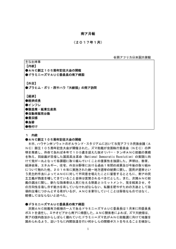 南ア月報 （2017年1月）