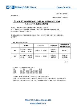 PA2航路 MOL MOTIVATOR V.034W