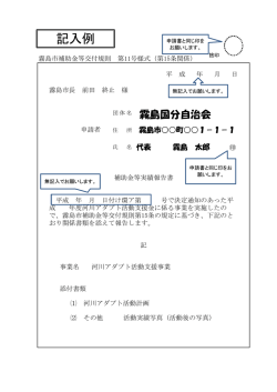 記入例 - 霧島市