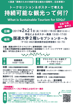 What is Sustainable Tourism for SDGs?