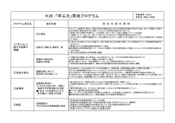 H.28 「学ぶ力」育成プログラム