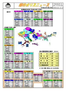 柳井警察署管内集計 （昨年対比） 犯罪発生状況（平成29年1月末）