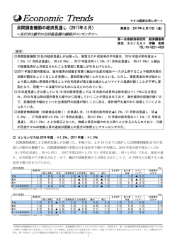 Economic Indicators 定例経済指標レポート
