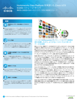 Hortonworks Data Platform を実装した Cisco UCS S3260 ストレージ