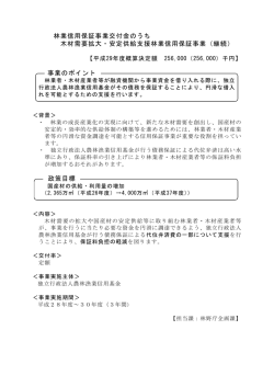 林業信用保証事業交付金のうち 木材需要拡大・安定供給支援