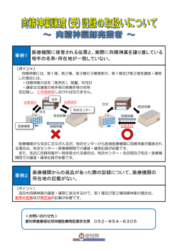 医療機関に保管される伝票と、実際に向精神薬を譲り渡している