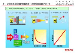 1．2号機格納容器内部調査（放射線防護について）