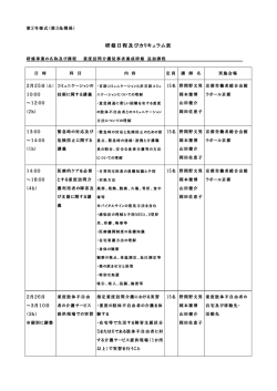 研修日程及びカリキュラム表