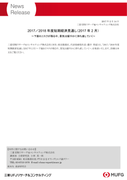 2017／2018 年度短期経済見通し（2017 年 2 月）