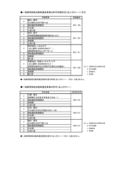 一般乗用旅客自動車運送事業の許可