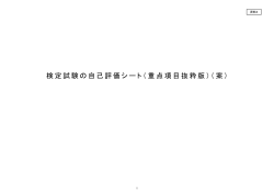 検定試験の自己評価シート（重点項目抜粋版）（案）