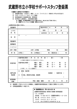 登録番号 提出年月日 H 年 月 日 氏 名 性別 男 ・ 女 住 所
