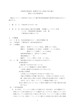 詳細条件審査型一般競争入札の実施に係る掲示