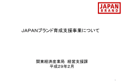 JAPANブランド育成支援事業について