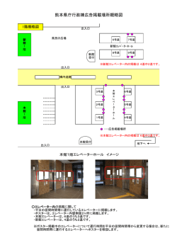 熊本県庁行政棟広告掲載場所概略図