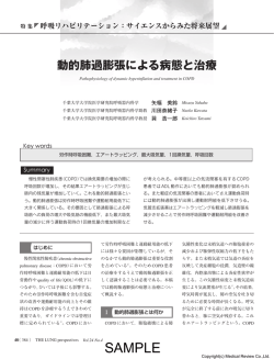動的肺過膨張による病態と治療