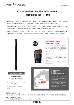 描くのもぼかすのも簡単『熊野化粧筆（眉）』発売