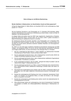 Drucksachen allgemein - Nieders&auml;chsischer Landtag