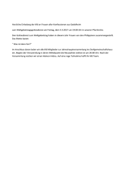 Herzliche Einladung der kfd an Frauen aller Konfessionen aus