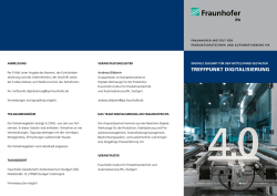 treffpunkt digitalisierung - Fraunhofer IPA - Fraunhofer
