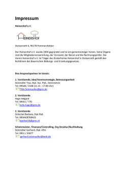 Impressum - Heinershof